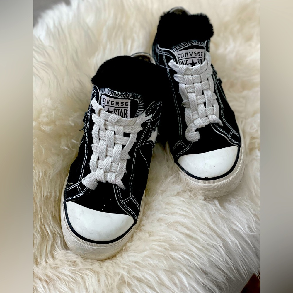 Black Converse One Star low top sneakers